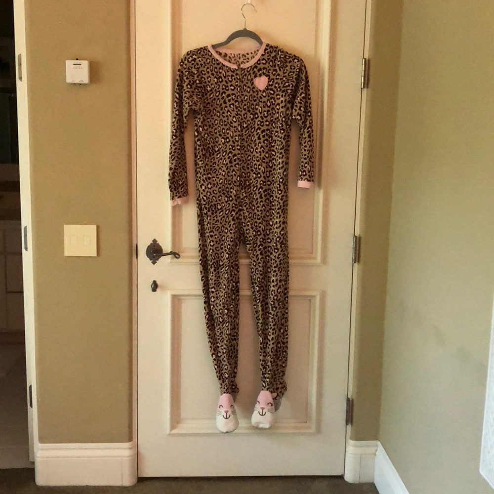Cheetah onzie footie pajamas